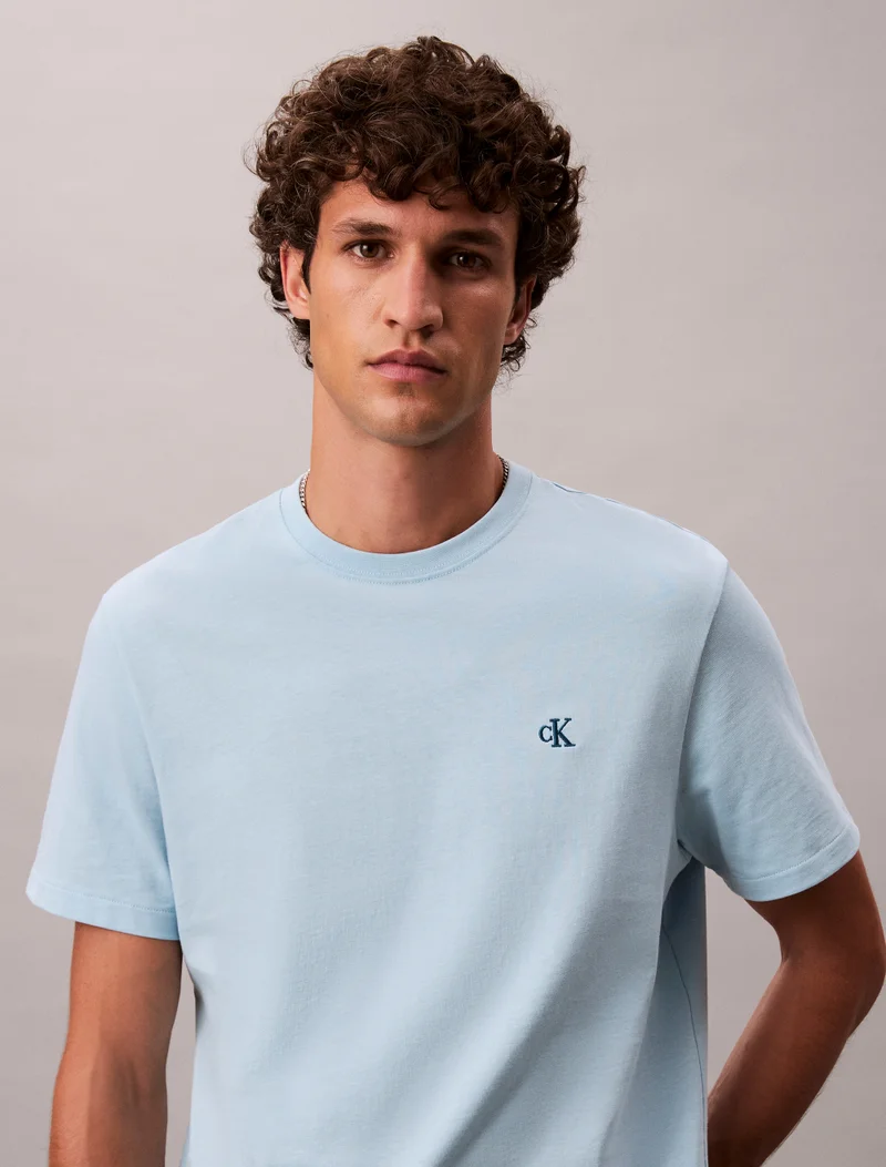Calvin Klein Jeans Embroidered Monogram Logo Relaxed T-Shirt