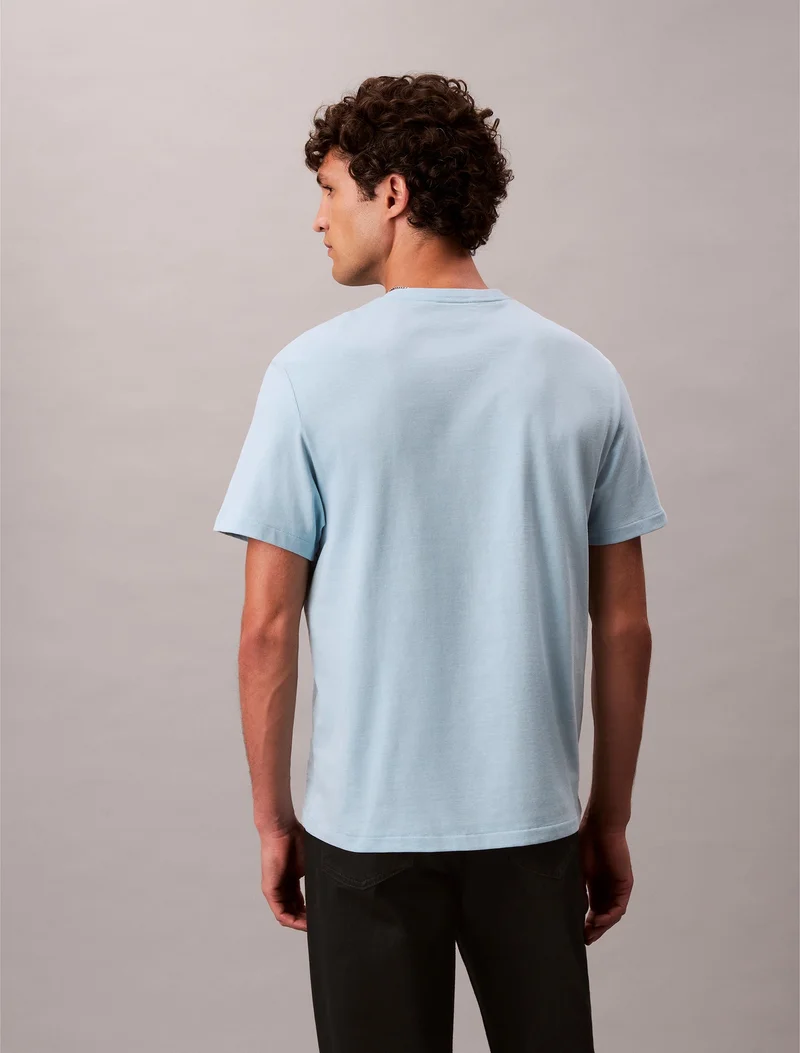 Calvin Klein Jeans Stratosphere Embroidered Monogram Logo Relaxed T-Shirt for Men | Best Price UAE