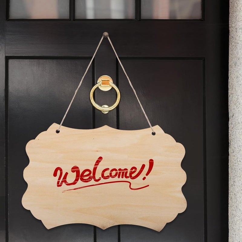 HANABASS 5pcs Large Unfinished Blank Wood Signs 23x15x0.3cm with 5m Jute Rope for DIY Crafts, Hanging Wooden Plaques for Home Wall Art and Indoor Decoration - Image 5