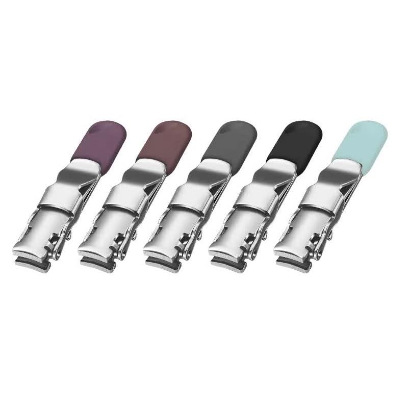 TIENER Sharp Fingernail Clippers Toenail Clippers Nail Cutter Stainless Steel with design for Men and Women (PURPLE) - Image 4