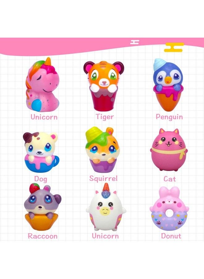 POKONBOY 30 Pack Kawaii Squishies Squishy Toys Animals Squishies Cute Unicorn Donuts Slow Rising Creamy Scent Stress Relief Squishies Pack Party Favors Decorative With Key Chain  - Image 3