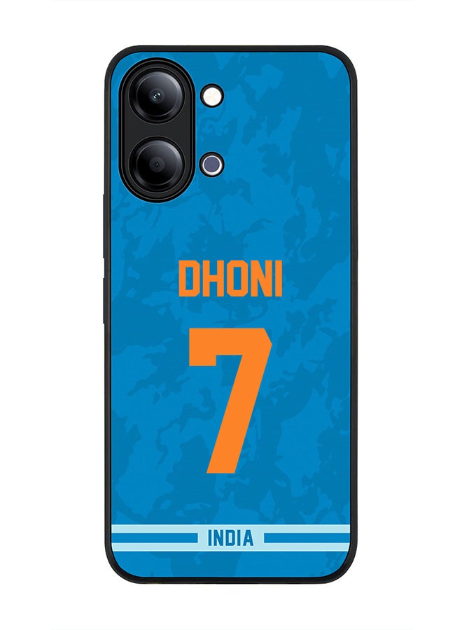 Stylizedd For vivo Y05 4G / Y6t 5G Case,Slim fit Camera Protection, Shockproof Thin Phone cover  - India MS Dhoni, Jersey No 7 - Image 1