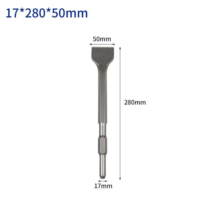 Hexagon handle chisel HEX electric pick impact drill tip flat chisel widening chisel cement Stone Wall Wall concrete shovel 17X280X50 flat 17X280X50 flat