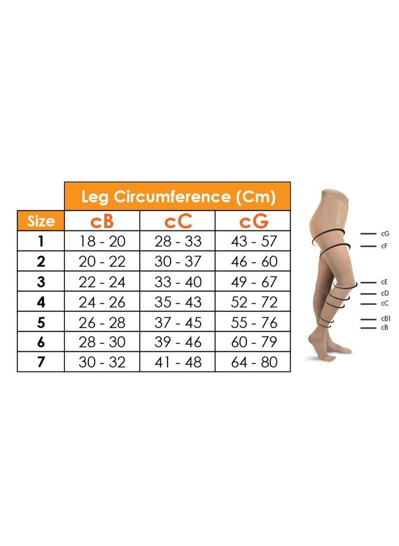 GO SILVER Panty Hose, Compression Socks (18-21 mmHG) Open Toe Short  - Image 3