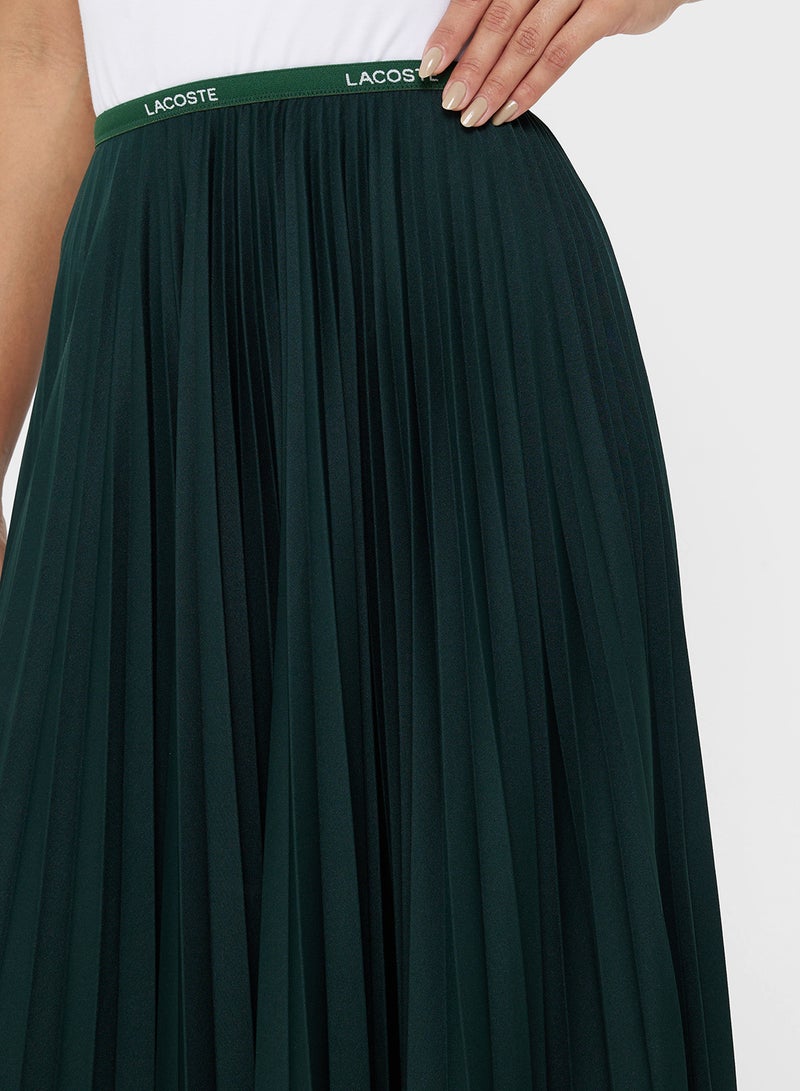 LACOSTE Pleated High Waist Maxi Skirt - Image 4