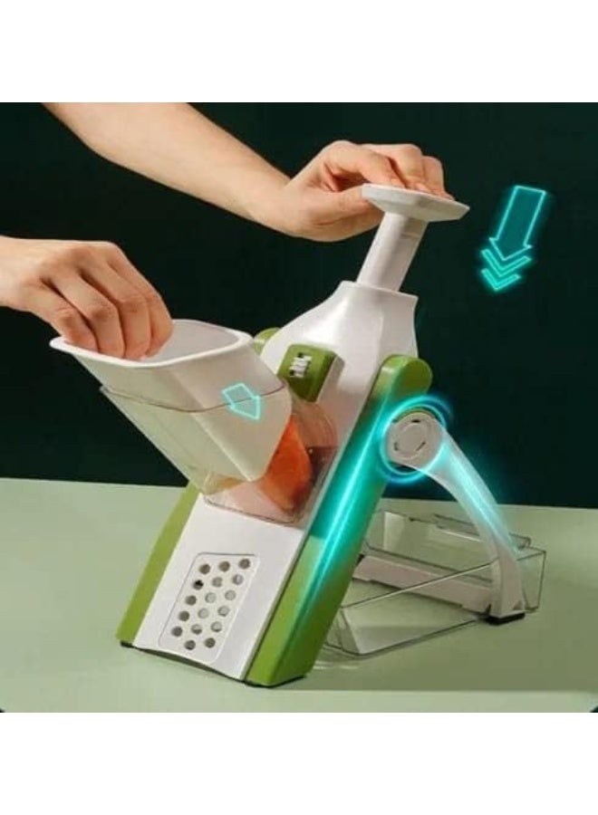 Vegetable cutter mandoline slicer adjustable slicer fruit cutter salad cutter salad slicer potato food chopper french fries cutter fruit slicer vegetable chopper  - Image 1