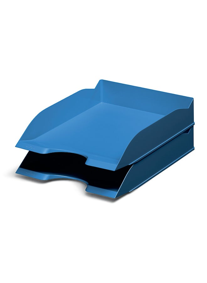 Durable Document Organizer Tray, Eco-Recycled 80% Post-Consumer Material, Stackable A4–C4 File Tray | Slanted Front, Wide Recess for Easy Access, Holds 500 Sheets, Made in Germany - Image 2