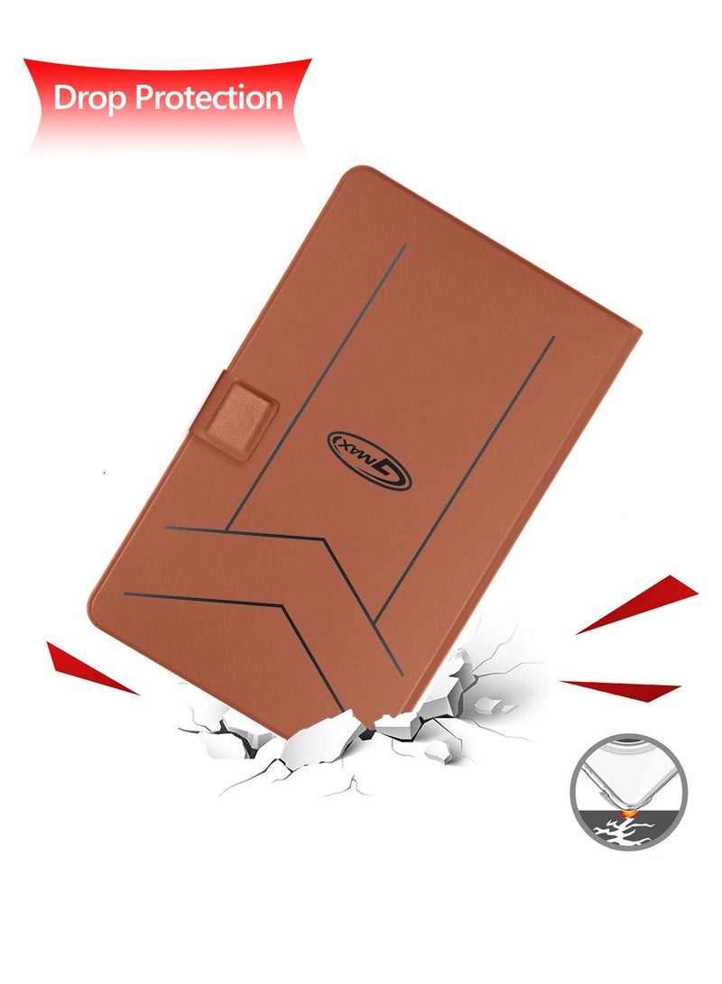 جيماكس غطاء واقٍ لهاتف سامسونج جالاكسي تاب A11 4G 2025 (8.7 بوصة) من جلد PU مع إغلاق مغناطيسي من GMAX (TCFPSR) - بني - Image 4