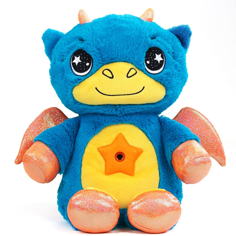 Ontel Star Belly Dream Lites, Stuffed Animal Night Light, Blue Dragon - Projects Glowing Stars & Shapes in 6 Gentle Colors, As Seen on TV, 5X5X5 - Image 1