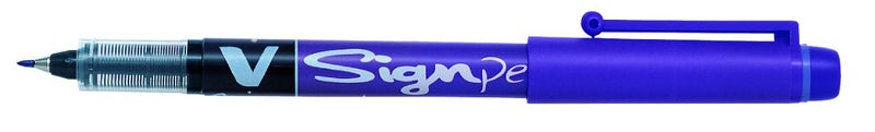 Pilot V Sign Pen Liquid Ink 2.0 mm Tip - Violet, Single Pen - Image 5