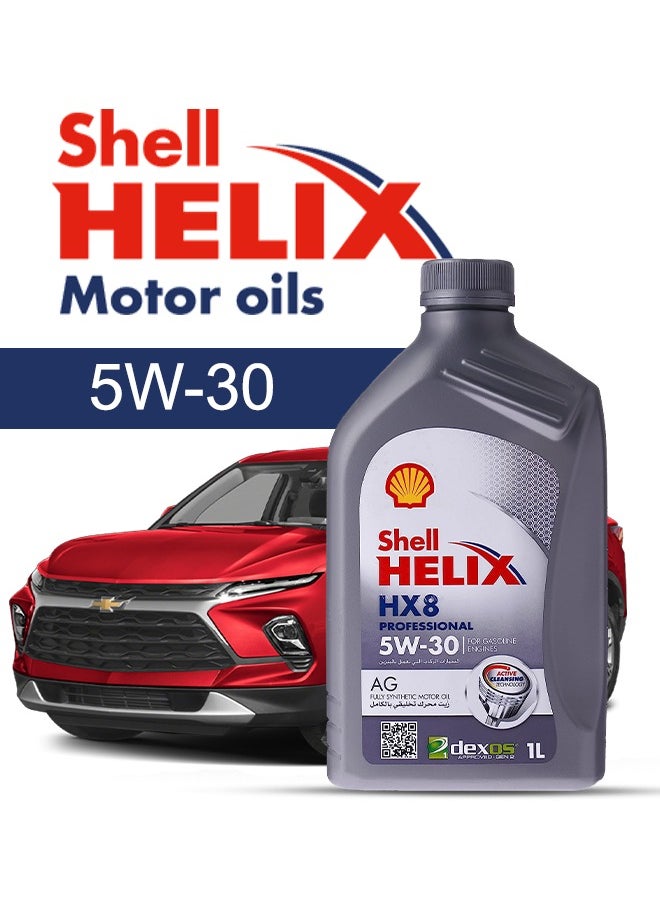 Shell Engine Oil – For Chevrolet Blazer V4 2024 - 2019، 5 Liter، viscosity 5w30 Shell - With Engine Oil Filter - 2019 2020 2021 2022 2023 2024 