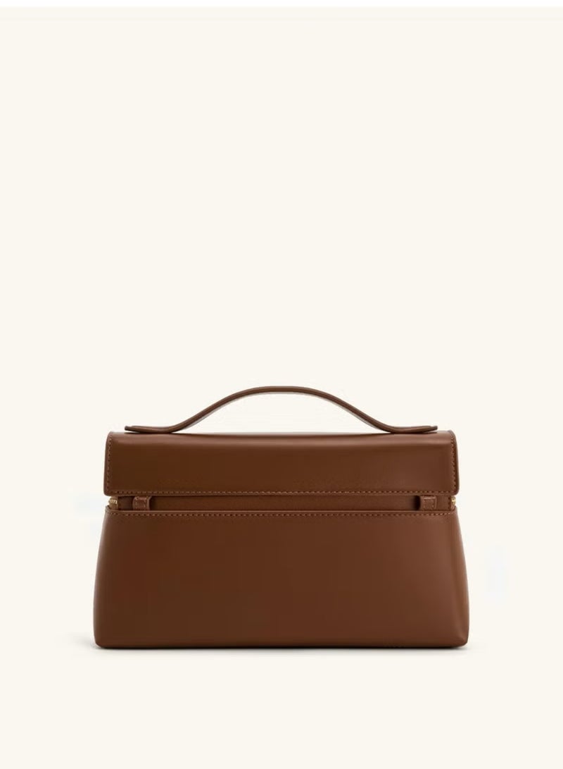 جي دبليو بي الحقيبة اليدوية الأنيقة ذات الطابع الأنيق - بني - Image 3