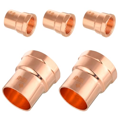 EFIELD 5 Pack 1inch FTG x Female Street Adapter LF Copper Plumbing Fitting 1 FTG x Female Street AdapterCOPPER043 - Image 1