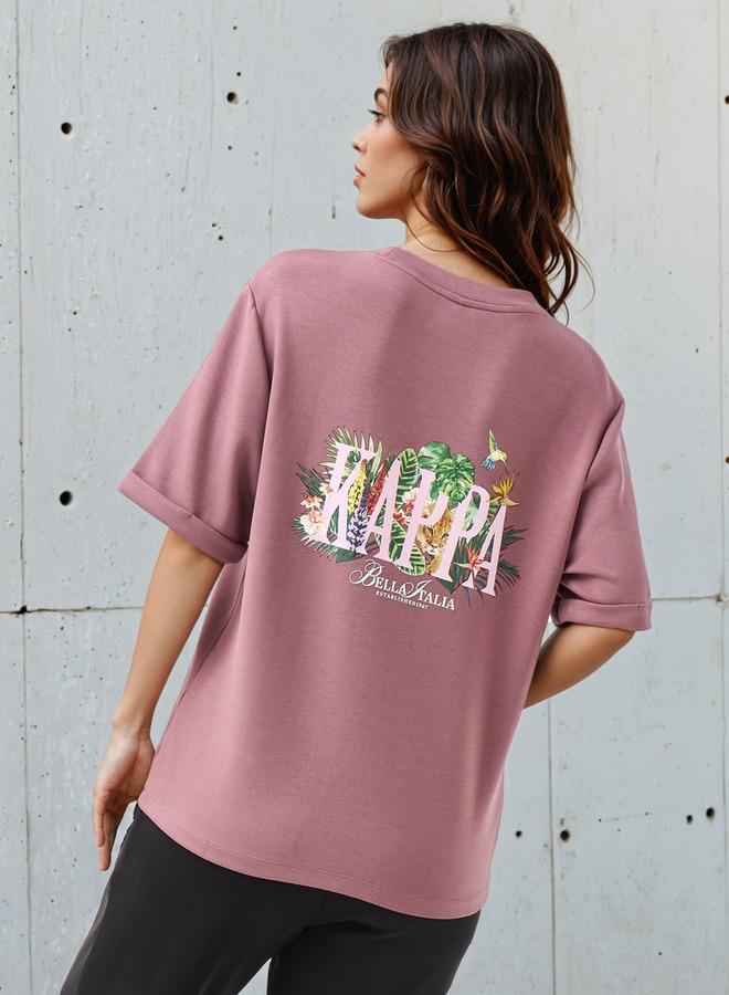 Kappa T-shirt Relaxed Fit with Tropical Print Cotton - Image 1