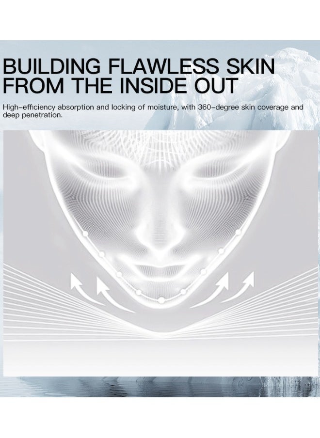 Kormesic 5Pcs Cleansing Whitening and Hydrating Mask Mask Beauty Moisturizing Hydrating Nourishing Deep Cleansing Pores Anti-aging Skin Care Mask Multi-pack Contains Glacier Water Mask Antarctic Krill Mask Fish Oil Mask Polar Blue Algae Mask Arctic Mud Mask  - Image 4