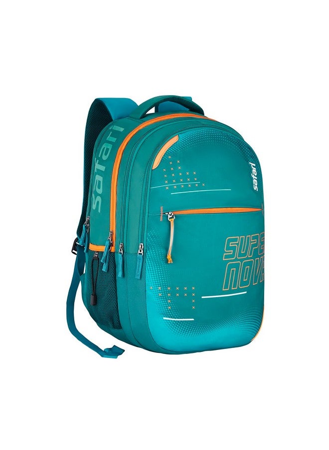 Safari Safari Mega 14 Casual Backpack, 4 Compartments with 2 Side and 1 Front Pockets, Padded Back & Shoulders, 43L, Teal  - Image 3