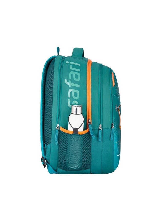 Safari Safari Mega 14 Casual Backpack, 4 Compartments with 2 Side and 1 Front Pockets, Padded Back & Shoulders, 43L, Teal  - Image 5