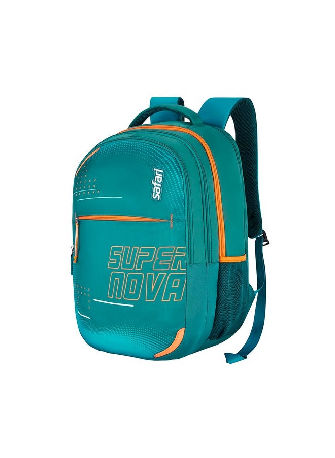 Safari Safari Mega 14 Casual Backpack, 4 Compartments with 2 Side and 1 Front Pockets, Padded Back & Shoulders, 43L, Teal  - Image 2