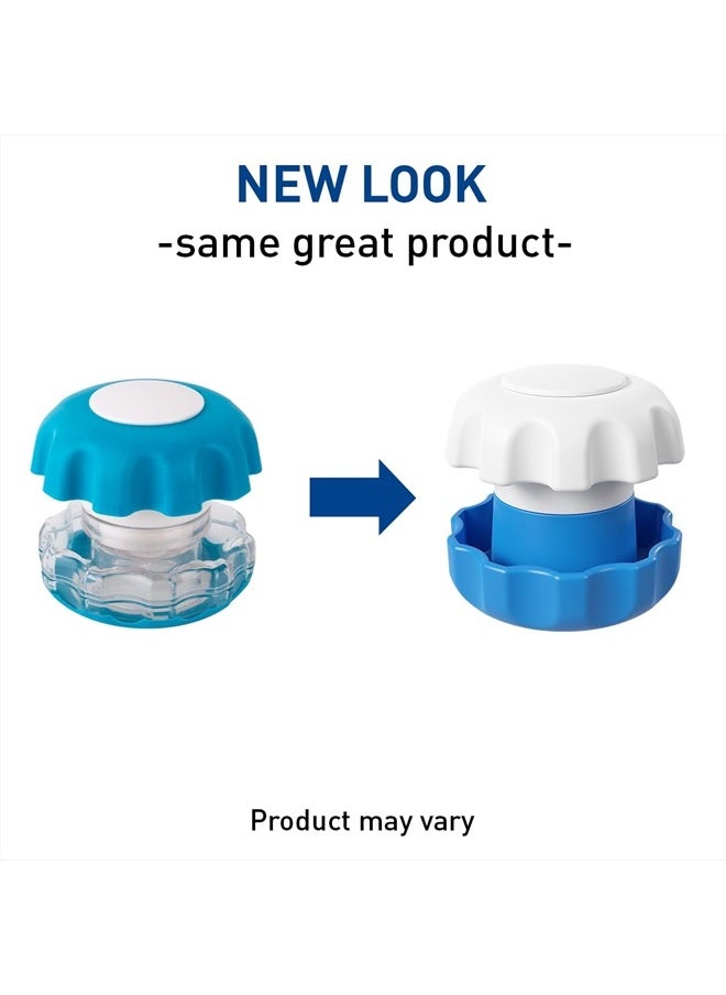 Ezy Dose Pill Crusher, Cutter and Grinder, Daily Usage, Safely Cut Pills, Vitamins, Tablets, Accurate and Easy Cuttings, Stainless Steel Blade, Storage Compartment, Blue, Small, BPA Free  - Image 5