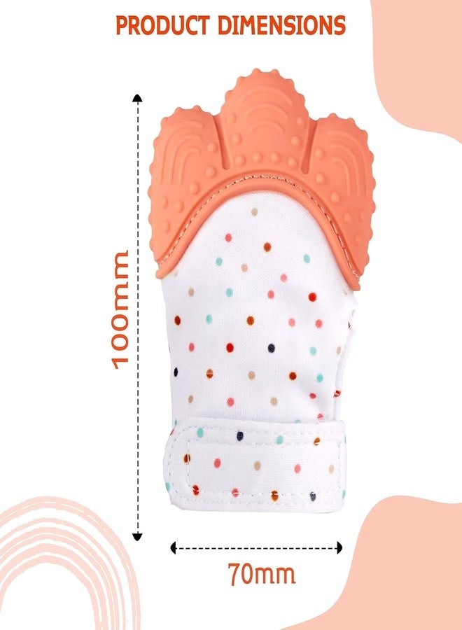 WROPZO Cute Printed Infant Teething Mittens | Food Grade Silicone Self-Soothing Teether Gloves Toy for Newborn Babies | Safe, Soft & Comfortable Teething Relief - Image 3