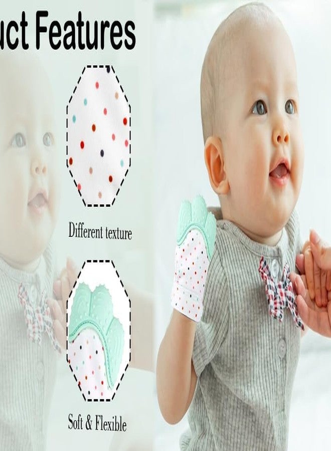 WROPZO Cute Printed Infant Teething Mittens | Food Grade Silicone Self-Soothing Teether Gloves Toy for Newborn Babies | Safe, Soft & Comfortable Teething Relief - Image 5