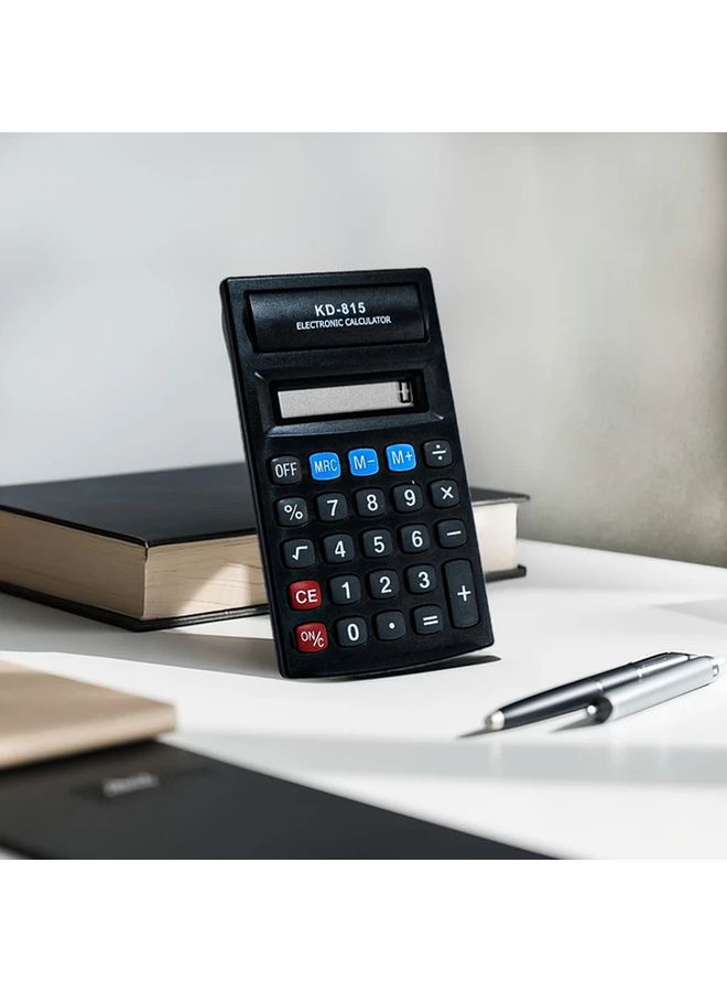 Black Desktop Calculator Nordic Minimalist Wide Screen For Exams Student Gift - Image 1