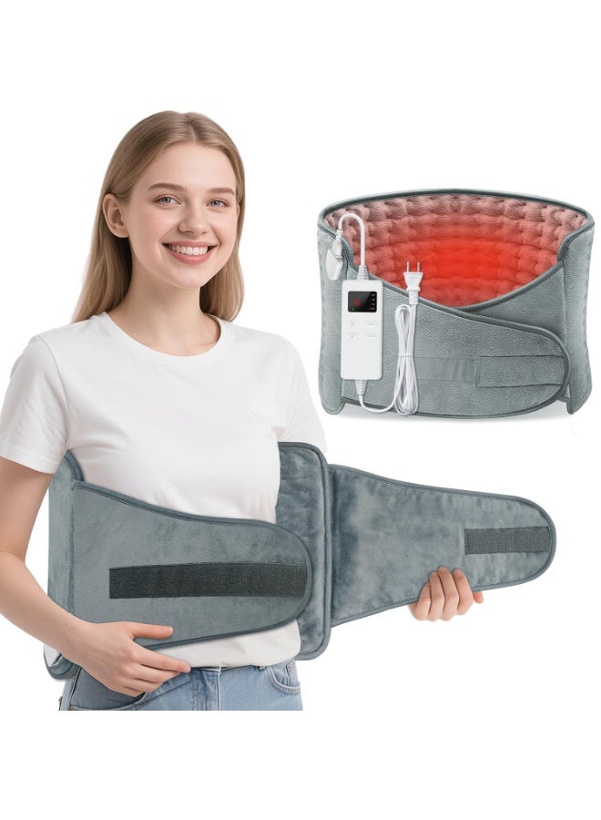 XiuWoo Heating Pad for Back Pain Relief, Large Electric Heating Pad for Period Cramps with Belt, 6 Heats Levels & 4 Timers, Auto Shut Off, Machine Washable, Gifts for Women Men Mom Dad - Image 1