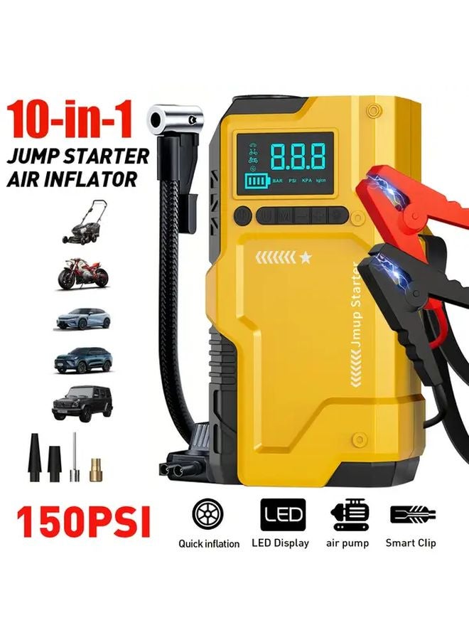 All In One Car Battery Starter Kit 150PSI Air Compressor Jump Start Cable Box - Image 1