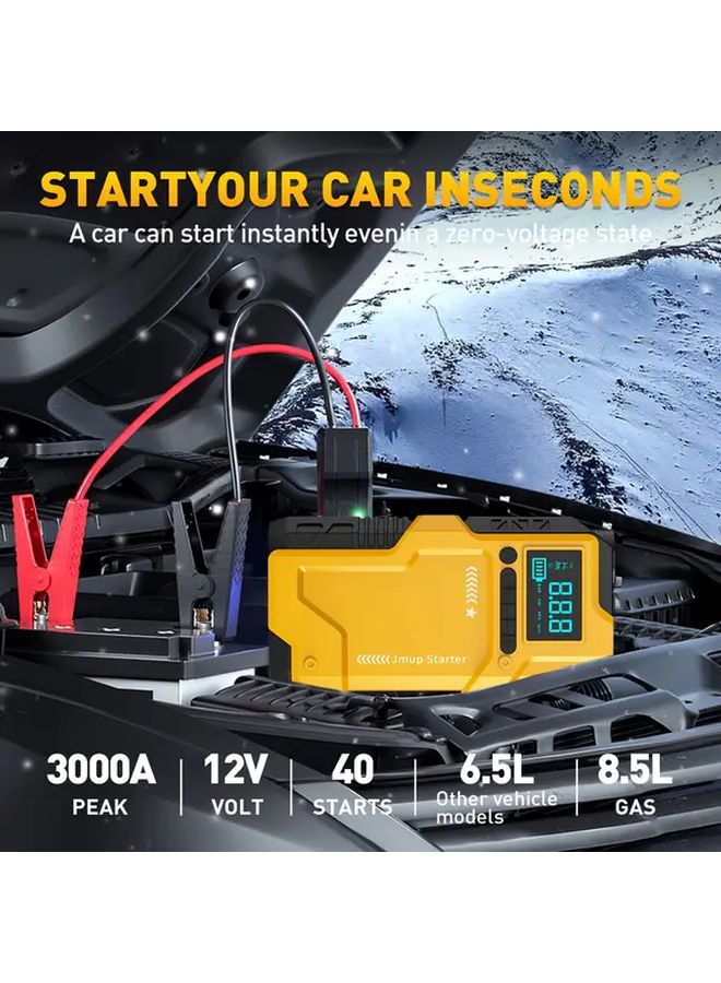 All In One Car Battery Starter Kit 150PSI Air Compressor Jump Start Cable Box - Image 3