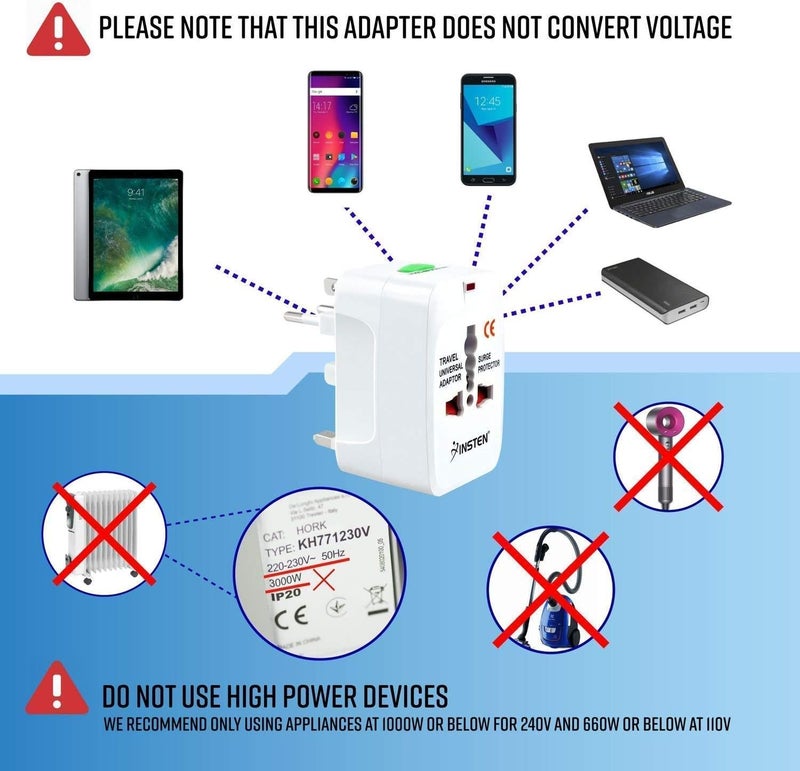 RSP Quality bit Europe/UK/US/China/India All in One Universal International Travel Adapter Plug Surge Protector - Image 3