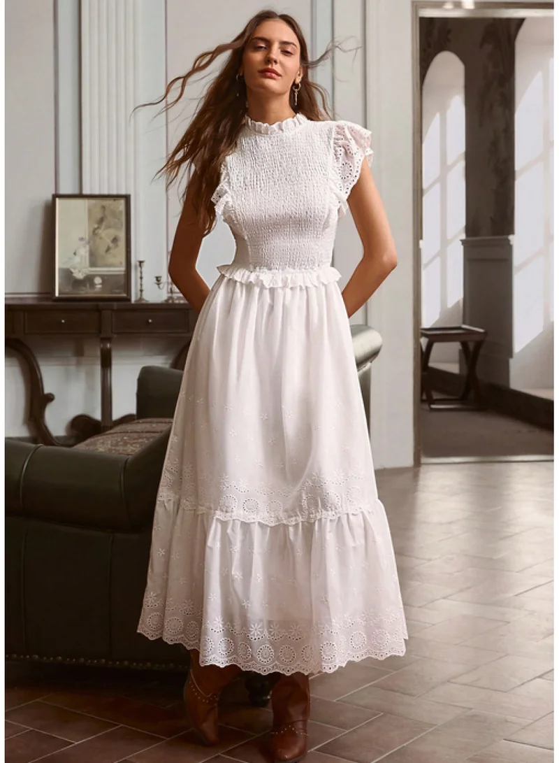 SIMPLEE Women's Summer Elegant DressLight & Comfortable Lightweight Cotton Blend Perfect for Outings