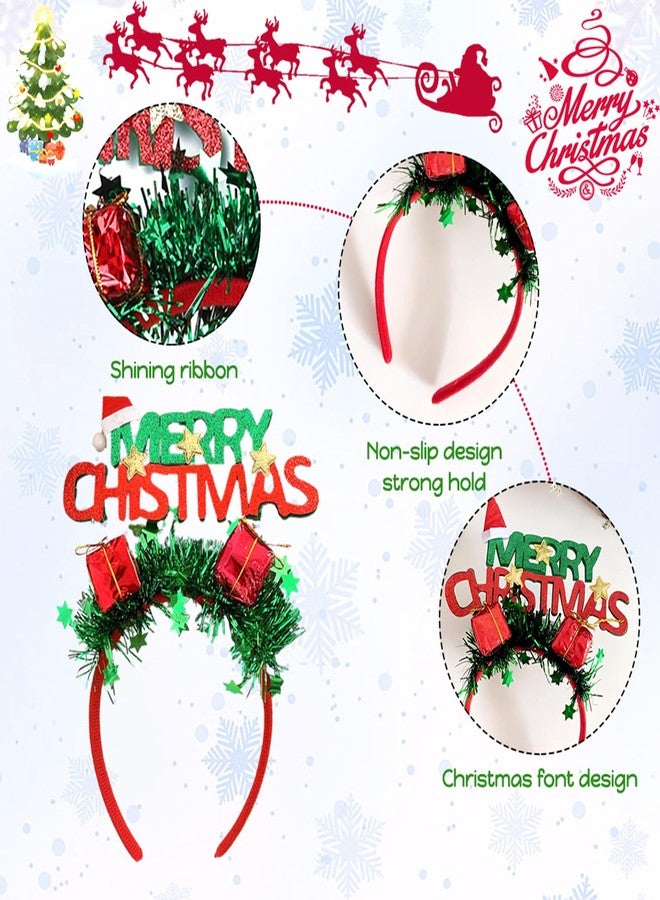 ZEYER Christmas Headbands Glitter Christmas Headbands Merry Christmas Hair Bands Christmas Gift Designs Christmas Hair Accessories Photo Props for New Year 1PCS - Image 3