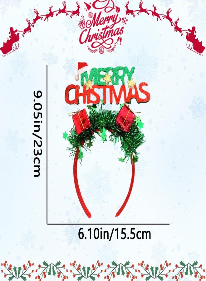 ZEYER Christmas Headbands Glitter Christmas Headbands Merry Christmas Hair Bands Christmas Gift Designs Christmas Hair Accessories Photo Props for New Year 1PCS - Image 4
