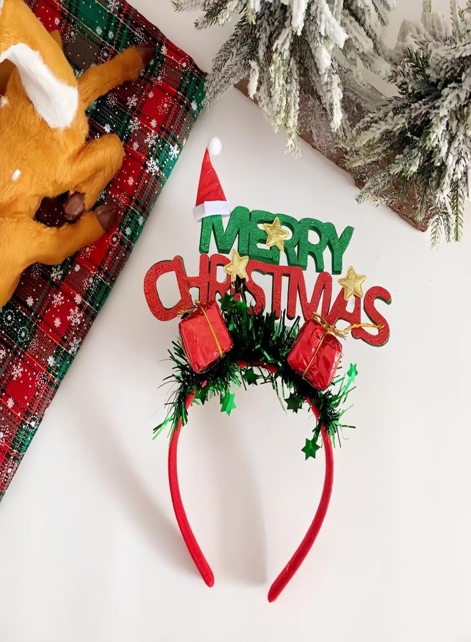 ZEYER Christmas Headbands Glitter Christmas Headbands Merry Christmas Hair Bands Christmas Gift Designs Christmas Hair Accessories Photo Props for New Year 1PCS - Image 2