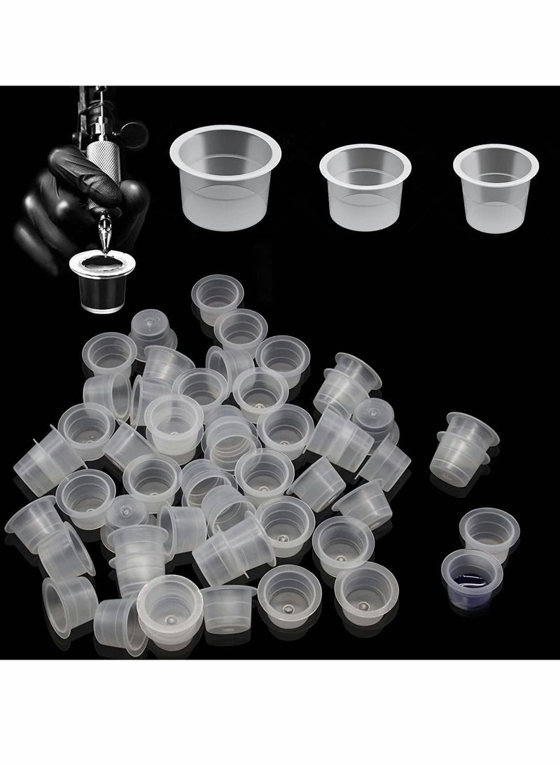 Excefore Ink Caps, 300 Pcs Mixed Size Disposable Pigment Cups, Diameter 8/11/15mm 3 Sizes Plastic Ink Cups Caps for Ink, Supplies - Image 1