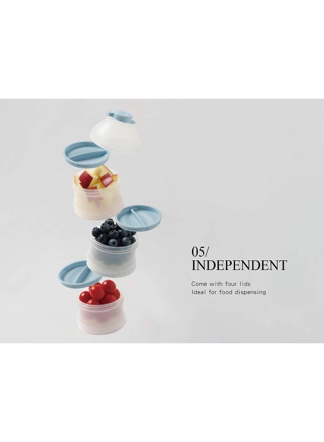 Simba Twist-Lock Stackable Milk Powder Formula Dispenser and Snack Storage Containers, Pink (BPA Free) - Image 5