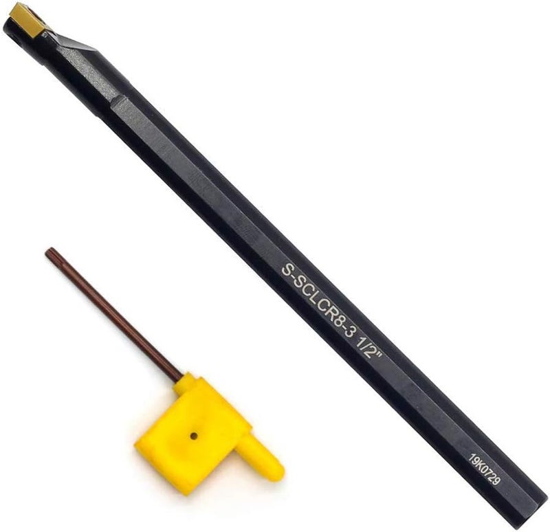 OSCARBIDE 1/2" x 7" Right-Hand SCLCR Indexable Boring Bar with Carbide Insert (CCMT09T304/CCMT32.5) - 1 Piece - Image 1