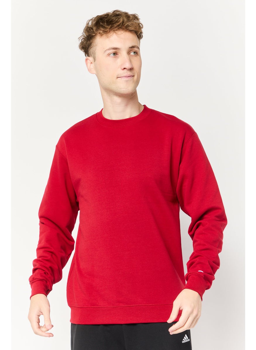 Champion Men Sportswear Fit Long Sleeve Outdoor Sweatshirts, Red  - Image 1