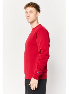 Champion Men Sportswear Fit Long Sleeve Outdoor Sweatshirts, Red  - Image 3