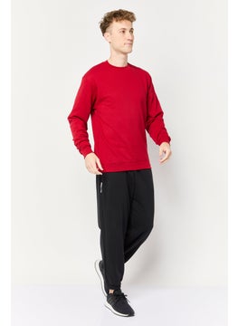 Champion Men Sportswear Fit Long Sleeve Outdoor Sweatshirts, Red  - Image 2