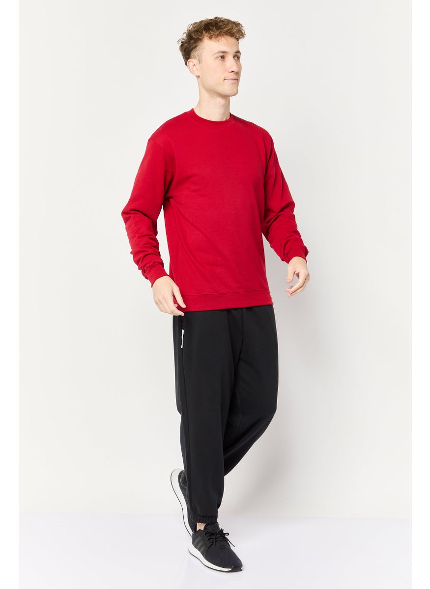 Champion Men Sportswear Fit Long Sleeve Outdoor Sweatshirts, Red  - Image 2