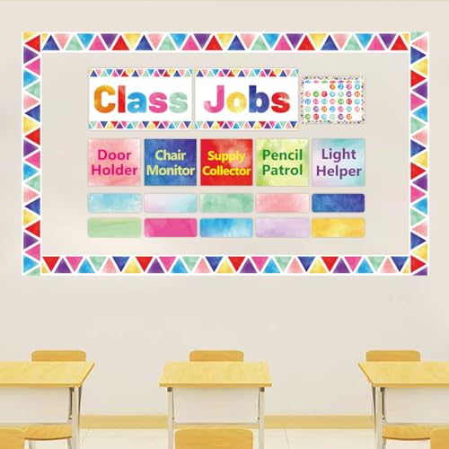 Fancy Land Watercolor Bulletin Board Borders for Classroom Decor Colorful Straight Trim Border for Art Class Chalkboard Decoration Back to School Supplies 36ft - Image 5