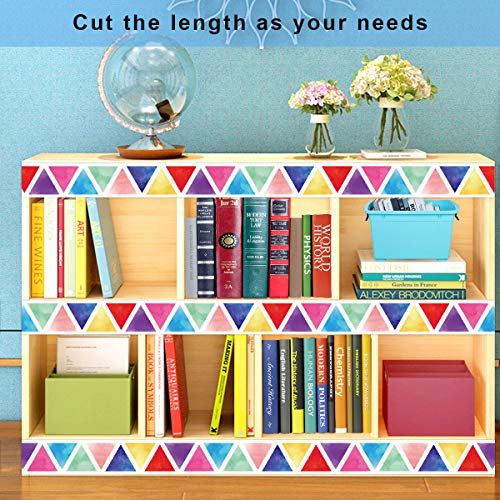 Fancy Land Watercolor Bulletin Board Borders for Classroom Decor Colorful Straight Trim Border for Art Class Chalkboard Decoration Back to School Supplies 36ft - Image 4