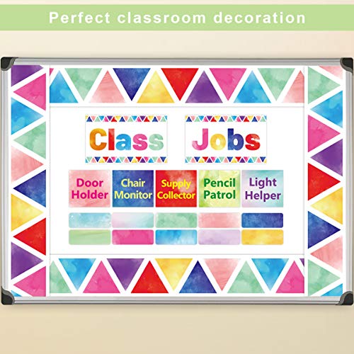 Fancy Land Watercolor Bulletin Board Borders for Classroom Decor Colorful Straight Trim Border for Art Class Chalkboard Decoration Back to School Supplies 36ft - Image 3