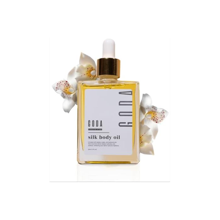 GODA Silk Body Oil Women - Firming Anti Aging Moisturizing Formula, Crepey Skin Hydrating After Shower, Scented Organic Blend Premium Skincare