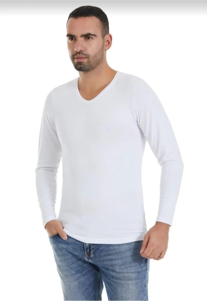 Yıldız Yildiz 340 Men's Modal V Neck Long Sleeve Undershirt 10 Pieces  - Image 1