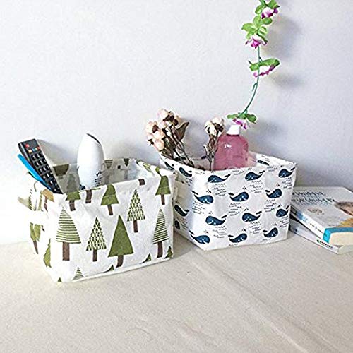 BeFunky Cute Fabric Storage Basket Bins, Home Decor Canvas Organizers Bag, Storage Bins Basket for Adult Makeup, Baby Toys Liners, Books (Pack of 4) - Image 3