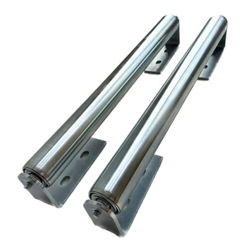 Gascem Long Roller with Bracket Set 16 Length 15 Diameter Galvanized Steel Versatile Support for Roller Stands Woodworking and Conveyors Pack of 2 - Image 1