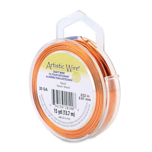 Artistic Wire, 20 Gauge Tarnish Resistant Colored Copper Craft Wire, Natural, 15 yd - Image 1