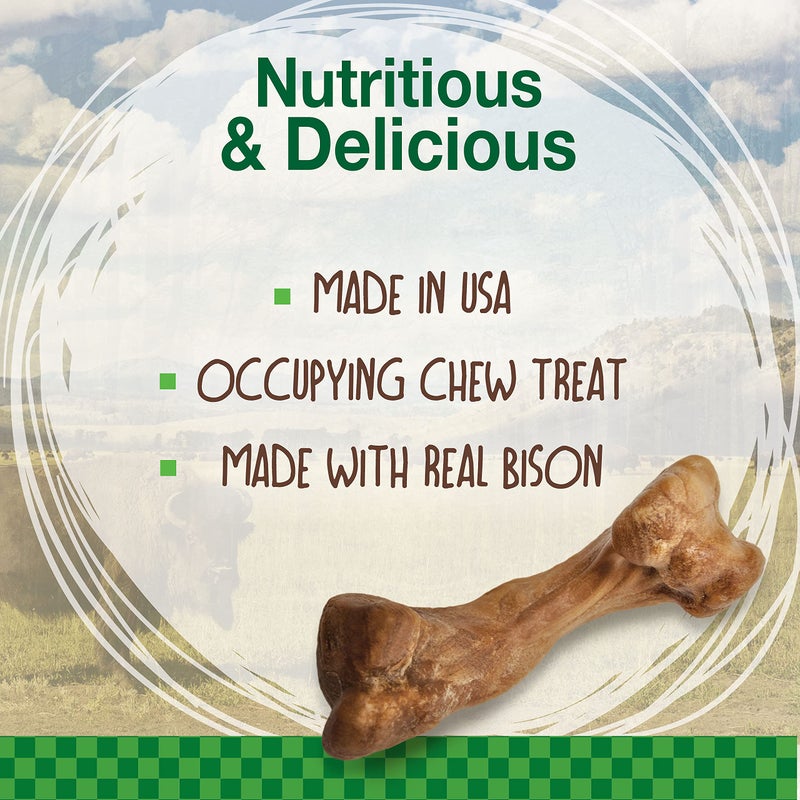Nylabone Healthy Edibles WILD Natural Dog Chew Treats, Bison Flavor, Small Dogs Up to 20 lbs - Made in USA (16 Count) - Image 3